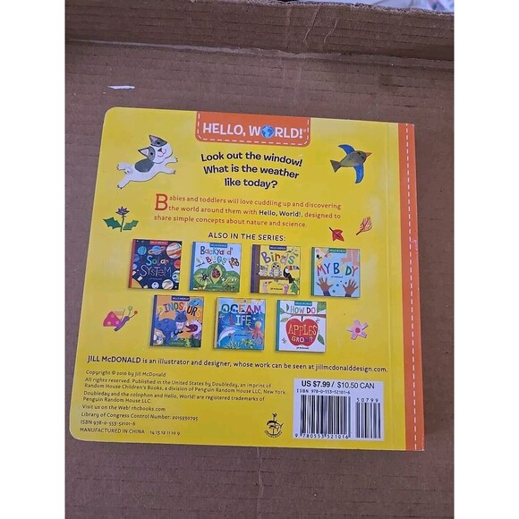 Hello, World! Weather by Jill McDonald (2016, Children's Board Books) - Picture 2 of 5